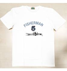 FISHERMAN 5 COTTON T-SHIRT WHITE #L