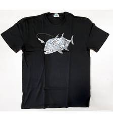 FISHERMAN GT TATOO T-SHIRT BLACK/WHITE