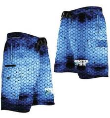 MONSTER BITE BOARD SHORTS BLUE SCALE