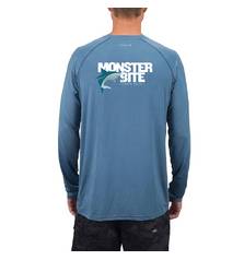 AFTCO LONG SLEEVED MB LOGO UPF SUN PROTECTION PERFORMANCE SHIRT