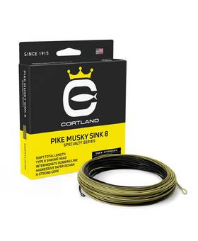 CORTLAND SPECIALITY PIKE MUSKY SINKING/INTERMEDIATE WF10 SINK 8 OLIVE/PALE YELLOW