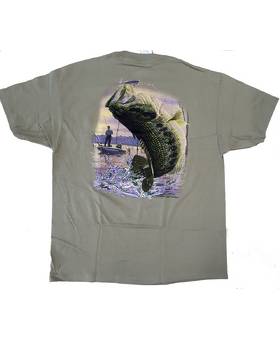 FISHING T-SHIRT GREEN BASS