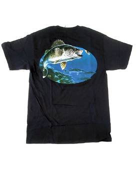 FISHING T-SHIRT BLACK ZANDER