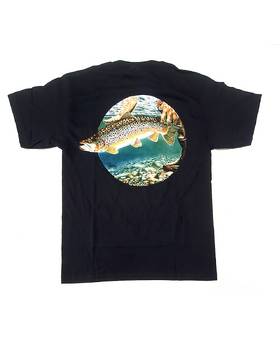 FISHING T-SHIRT BLACK TROUT