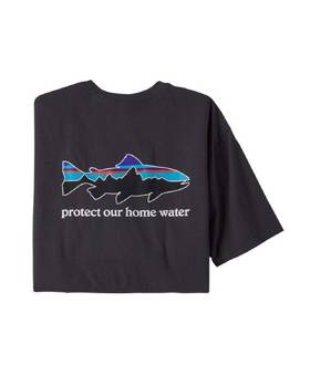 PATAGONIA M'S L/S HOME WATER TROUT RESPONSIBILI-TEE BLACK