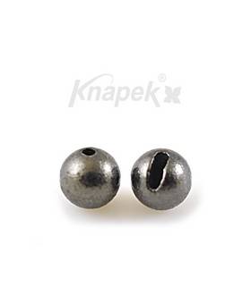 KNAPEK TUNGSTEN BEADS SLOTTED K+ 2mm 10pcs BLACK NICKLE