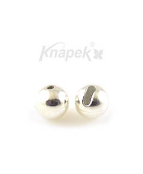 KNAPEK TUNGSTEN BEADS SLOTTED K+ 2mm 10pcs SILVER