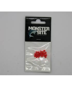 MONSTER BITE PLASTIC BEADS ROUND 4mm RED