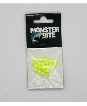 MONSTER BITE PLASTIC BEADS YELLOW 6mm