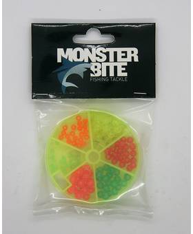 MONSTER BITE LEAD FLUORO BEADS 6 COLOUR