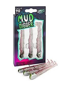 FIIISH MUD DIGGER MAXI COMBO 90mm 5g 10g 15g #Purple Glitter