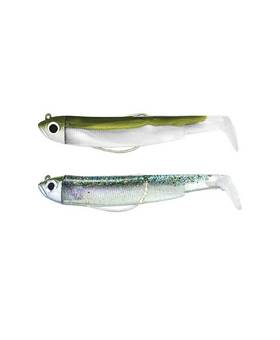 FIIISH BLACK MINNOW 2X COMBO OFF SHORE 70MM 6G #KHAKI+GHOST MINNOW