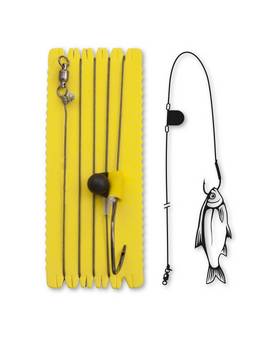 BLACK CAT SINGLE HOOK 1/0 RIG W RATTLE 1.2M 100KG