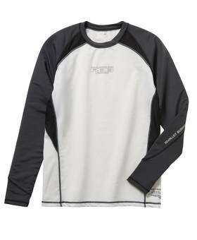 RBB COOLING UV GUARD LONG SLEEVE SHIRT WHITE/GRAY