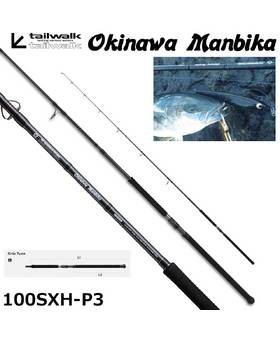 TAILWALK OKINAWA MANBIKA TRAVEL(107cm) 100SXH 3pc 3.05m lure max 150g