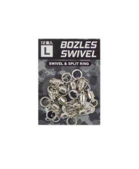 BOZLES BALL BEARING SWIVEL 213lb & SPLIT RING COMBO 12pcs