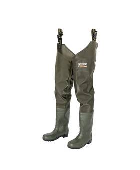 SNOWBEE GRANITE PVC THIGH WADERS CLEATED SOLE