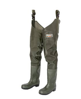 SNOWBEE GRANITE PVC THIGH WADERS CLEATED SOLE
