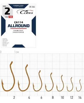 COBRA HOOKS ALLROUND CA114G 10PCS