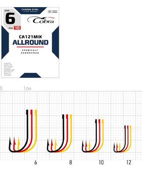 COBRA HOOKS ALLROUND MIX CA121 10PCS