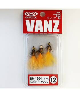 VANFOOK VANZ BM BEADS HEAD MARABOU TROUT FLY #12 3pcs