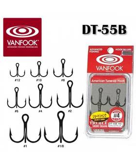 VANFOOK DT-55B SHORT BLACK TREBLE HOOK