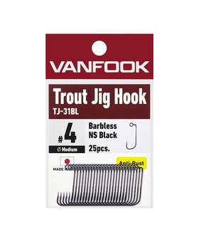VANFOOK TROUT JIG HOOK BARBLESS TJ-31BL
