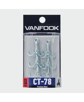 VANFOOK CT-78 5X STRONG PREMIUM SILVER TREBLE HOOK