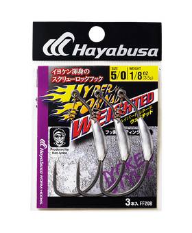 HAYABUSA HYPER TORNADO WEIGHTED WORM HOOK 3PCS