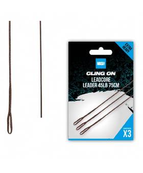 NASH CLING ON LEADCORE LEADER 45LB 75CM