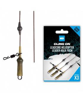 NASH CLING ON LEADCORE LEADER HELI 40LB 75CM