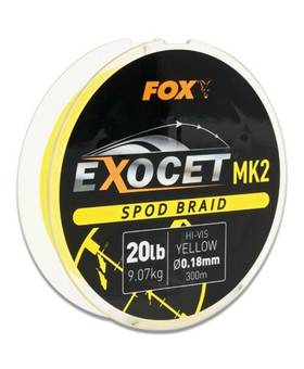 FOX EXOCET MK2 SPOD BRAID 0.18mm 20lb YELLOW