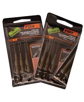 FOX LEAD CLIP SUBMERGE LEADERS W KWIK CHANGE KIT WEEDY GREEN
