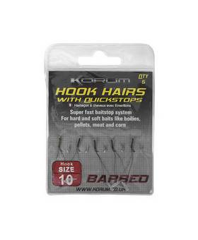 KORUM HOOK HAIRS WITH QS BARBED