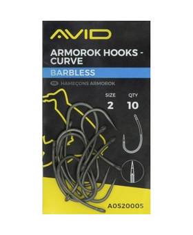 AVID ARMOROK HOOKS CURVE BARBLESS