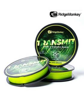 RIDGEMONKEY TRANSMIT SPOD & MARKER BRAID 25lb 0.28mm HI-VIS GREEN