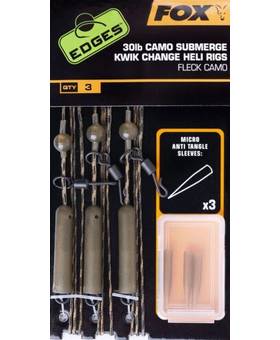 FOX 30LB CAMO SUBMERGE KWIK CHANGE HELI RIGS