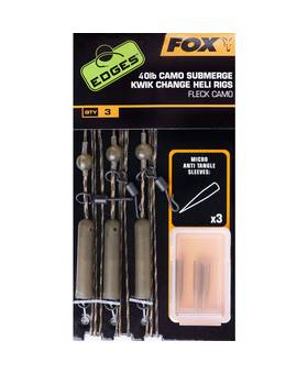 FOX 40LB CAMO SUBMERGE KWIK CHANGE HELI RIGS