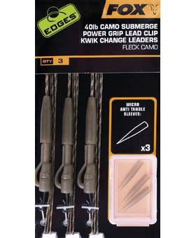 FOX 30lb CAMO SUBMERGE POWER LEAD CLIP KWIK CHANGE CAMO