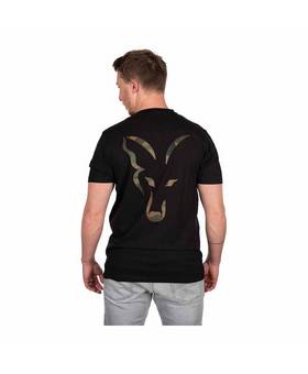 FOX LARGE PRINT T-SHIRT BLACK L