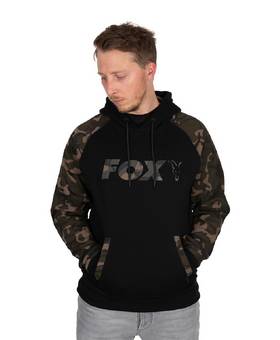 FOX RAGLAN HOODY BLACK/BROWN