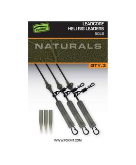 FOX NATURALS LEADCORE HELI RIG LEADERS 50lb