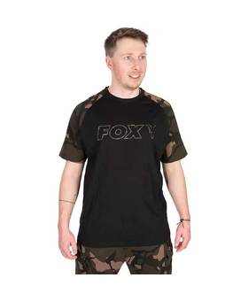 FOX OUTLINE PRINT T-SHIRT BLACK