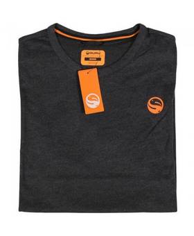 GURU BRUSH LOGO TEE HEATHER CHARCOAL