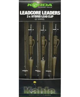 KORDA LEADCORE HYBRID LEAD CLIP QC SWIVEL GRAVEL BROWN