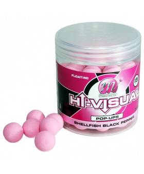 MAINLINE HI VISION POP UPS SHELLFISH BLACK PEEPER 15mm