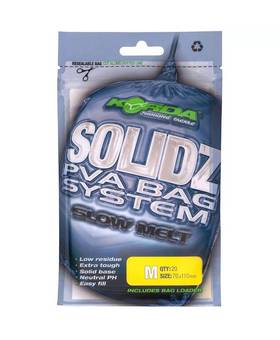 KORDA SOLIDZ PVA BAGS SLOW MELT SIZE M 70x110mm