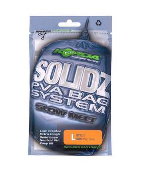 KORDA SOLIDZ PVA BAGS SLOW MELT SIZE L 85x110mm