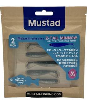 MUSTAD MEZASHI Z-TAIL MINNOW WORM 5cm 6pcs