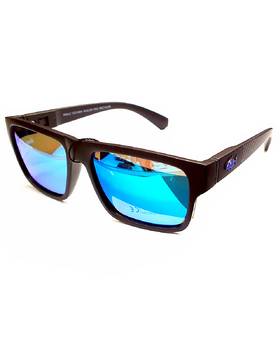 INSALT ENZIVIEW ANGLER PRO POLARIZED SUNGLASSES MATTE BLACK/BLUE LENS